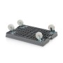 Transportroller 80 x 60 cm 4 lenkbare PP-Rollen