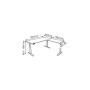 Sitz-Steh Eck-Schreibtisch Move 4, elektrisch höhenverstellbar, 64-129cm (H), 180x180cm