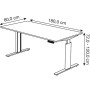 Sitz-Steh-Schreibtisch Move 3, elektrisch höhenverstellbar, 72-120cm (H), 180x80cm