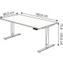Sitz-Steh-Schreibtisch Move 3, elektrisch höhenverstellbar, 72-120cm (H), 160x80cm