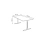 Schreibtisch Form 1, 75cm (H), 160x80cm