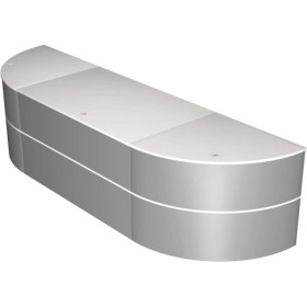 Padua Empfangstheke silber/weiss