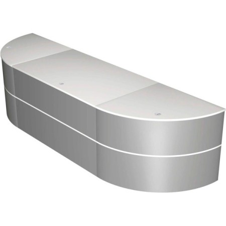 Padua Empfangstheke silber/weiss