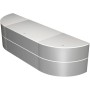 Padua Empfangstheke silber/weiss