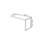 Anbautisch höhenverstellbar Yukon anthrazit rechteckig 100,0 x 80,0 x 68,0 - 82,0 cm