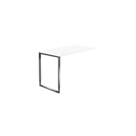 Anbautisch höhenverstellbar Yukon weiss, silber rechteckig 100,0 x 60,0 x 68,0 - 82,0 cm