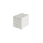 Rollcontainer Milano 4647 Holz weiss, 3 normale Schubladen, abschliessbar
