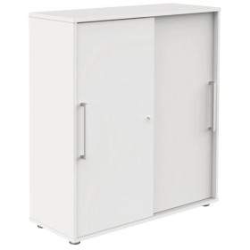 Schiebetürenschrank weiss/weiss 2 Fachböden