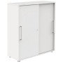 Schiebetürenschrank weiss/weiss 2 Fachböden
