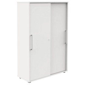 Schiebetürenschrank weiss/weiss 3 Fachböden