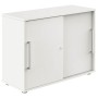 Schiebetürenschrank weiss/weiss 1 Fachboden