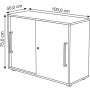 Schiebetürenschrank weiss/weiss 1 Fachboden
