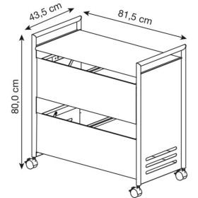 Hängemappenwagen mit 2 x Hängemappenauszug