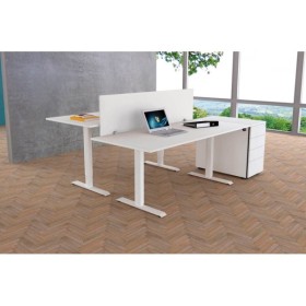 Move Tischtrennwand weiss 160,0 x 45,0 cm