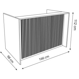 Comptoir d'accueil Marino up & down pour 1 personne, chêne 166,0 x 98,0 x 112,0 cm