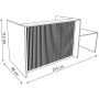 Empfangstheke Marino up & down für 2 Personen, eiche 253,0 x 98,0 x 112,0 cm