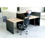 Empfangstheke Marino up & down für 2 Personen, eiche 253,0 x 98,0 x 112,0 cm