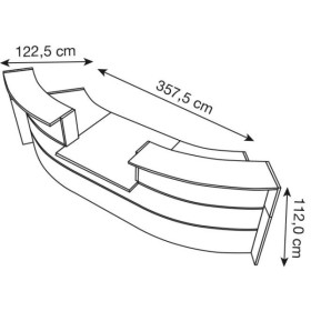 Comptoir d'accueil BARI blanc