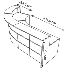 Comptoir d'accueil BARI blanc