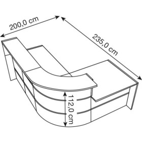 Comptoir d'accueil BARI blanc