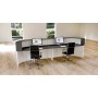 Empfangstheke Cento 7 für 2 Personen, weiss, anthrazit 360,0 x 80,0 x 110,0 cm
