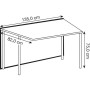 Anbautheke weiss, nussbaum/weiss 3295