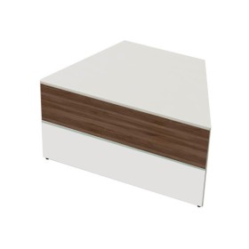 Anbautheke weiss, nussbaum/weiss 3296