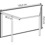 Anbautheke weiss, nussbaum/weiss 3296