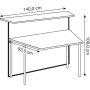 Anbautheke nussbaum, weiss/weiss 3300