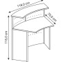 Grundtheke Genua 45° 118,0 x 70,0 x 115,0 cm (BxTxH)