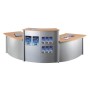 Grundtheke Genua alusilber/buche gerade 116,0 x 70,0 x 115,0 cm (BxTxH)