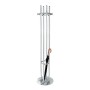 Garderobenständer Aristo 6045, mit 12 Haken, mit Schirmständer, mit Hutablage, Edelstahl, silber