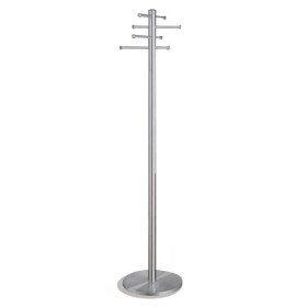 Garderobenständer Arte 6871, mit 8 Haken, Edelstahl, silber