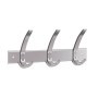 Wandgarderobe public 6402, Metall, Kunststoff, mit 3 Haken, silber, 1 Stück