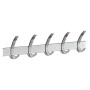 Wandgarderobe public 6404, Metall, Kunststoff, mit 5 Haken, silber, 1 Stück