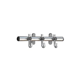 Wandgarderobe Arte 6879, Edelstahl, mit 3 Haken, silber, 1 Stück