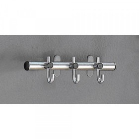Portemanteau mural Arte 6879, acier inoxydable, avec 3 crochets, argent, 1 pièce