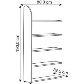 Étagère à dossiers Dante gris 4 étagères