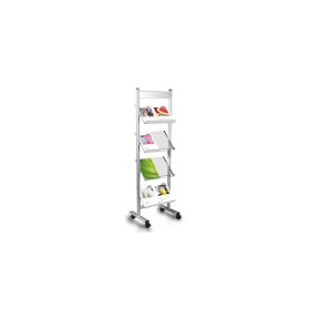 Prospektregal Ecoline silber DIN A4 8 Fächer