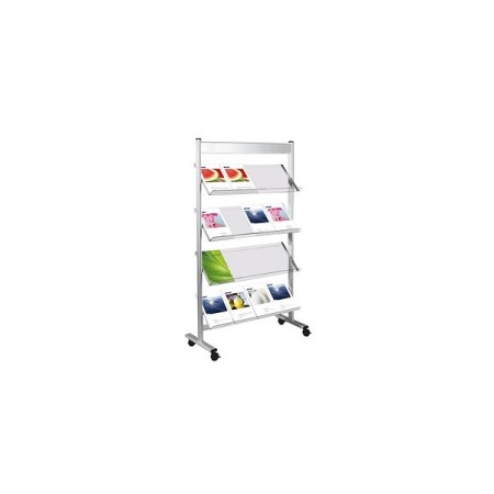 Prospektregal Ecoline silber DIN A4