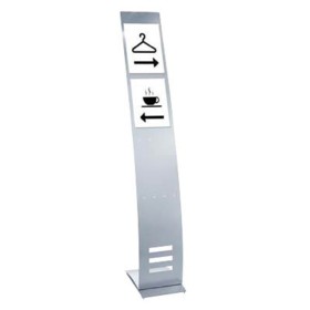 Infoständer tec-art schmal silber für 4 Fächer A4/8 Fächer DIN lang