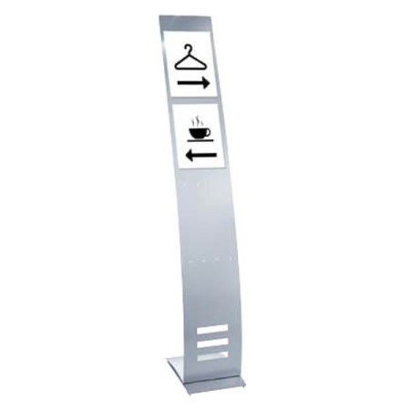 Infoständer tec-art schmal silber für 4 Fächer A4/8 Fächer DIN lang