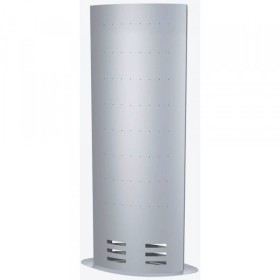 Colonnes d'information large en aluminium argenté 60 x 32 x 165 cm