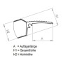 Verladerampe paar Allround-Schiene B mit Rand Länge 2670 mm - Tragkraft (Paar) 5200 kg - Auffahrhöhe 610/ 720 mm