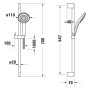Duravit Brauseset 70 cm mit Handbrause 3jet 11 cm MinusFlow