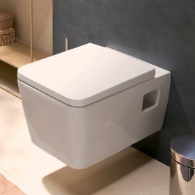 hansgrohe EluPura Original Q Wand WC Set 540 AquaChannel Flush, HygieneEffect mit WC-Sitz mit SoftClose und QuickRelease