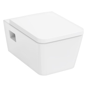 hansgrohe EluPura Original Q Wand WC Set 540 AquaChannel Flush, HygieneEffect mit WC-Sitz mit SoftClose und QuickRelease