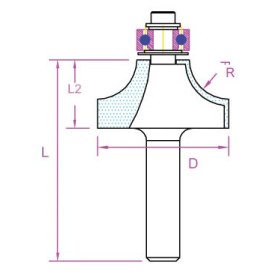 Fraise quart de rond PROJAHN avec roulement à billes