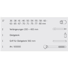 Malette de douilles industrielles PROJAHN métriques 12 pans 25 / 1" 22 pièces