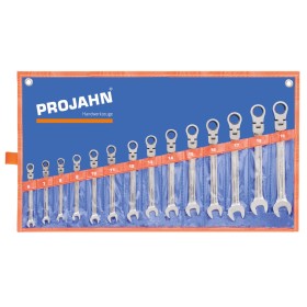 PROJAHN GearTech Ratschenschlüssel-Satz flexibel ohne Umschaltknopf 14-tlg. metrisch
